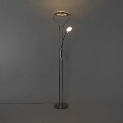 QAZQA Moderne Stehleuchte Stahl mit Lesearm inkl. LED und Dimmer - Divo 43 QAZQA Moderne Stehleuchte Stahl mit Lesearm inkl. LED und Dimmer - Divo -Stehlampen Verkaufsladen 4047 104097 19