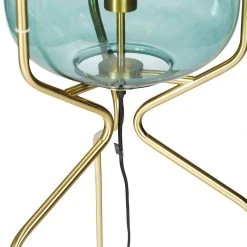 QAZQA Design-Stehlampe Gold mit grünem Glas - Bliss -Stehlampen Verkaufsladen 4048 104863 5