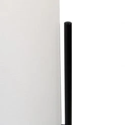 QAZQA Design Stehleuchte schwarz mit Leinenschirm weiß - Rich -Stehlampen Verkaufsladen 4074 103284 3