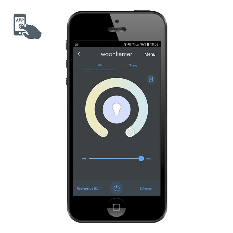 QAZQA Industrielle Smart Stehleuchte schwarz Stativ inkl. WiFi A60 - Magna 50 Eglip 10 QAZQA Industrielle Smart Stehleuchte schwarz Stativ inkl. WiFi A60 - Magna 50 Eglip – Bild 8