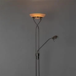 QAZQA Stehlampe Stahl inkl. LED und Dimmer mit Leselampe - Empoli 34 QAZQA Stehlampe Stahl inkl. LED und Dimmer mit Leselampe - Empoli -Stehlampen Verkaufsladen 4114 103423 13
