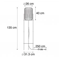 QAZQA Industrielle Stehlampe schwarz - Bliss Vefa 21 QAZQA Industrielle Stehlampe schwarz - Bliss Vefa -Stehlampen Verkaufsladen 4153 102413 4