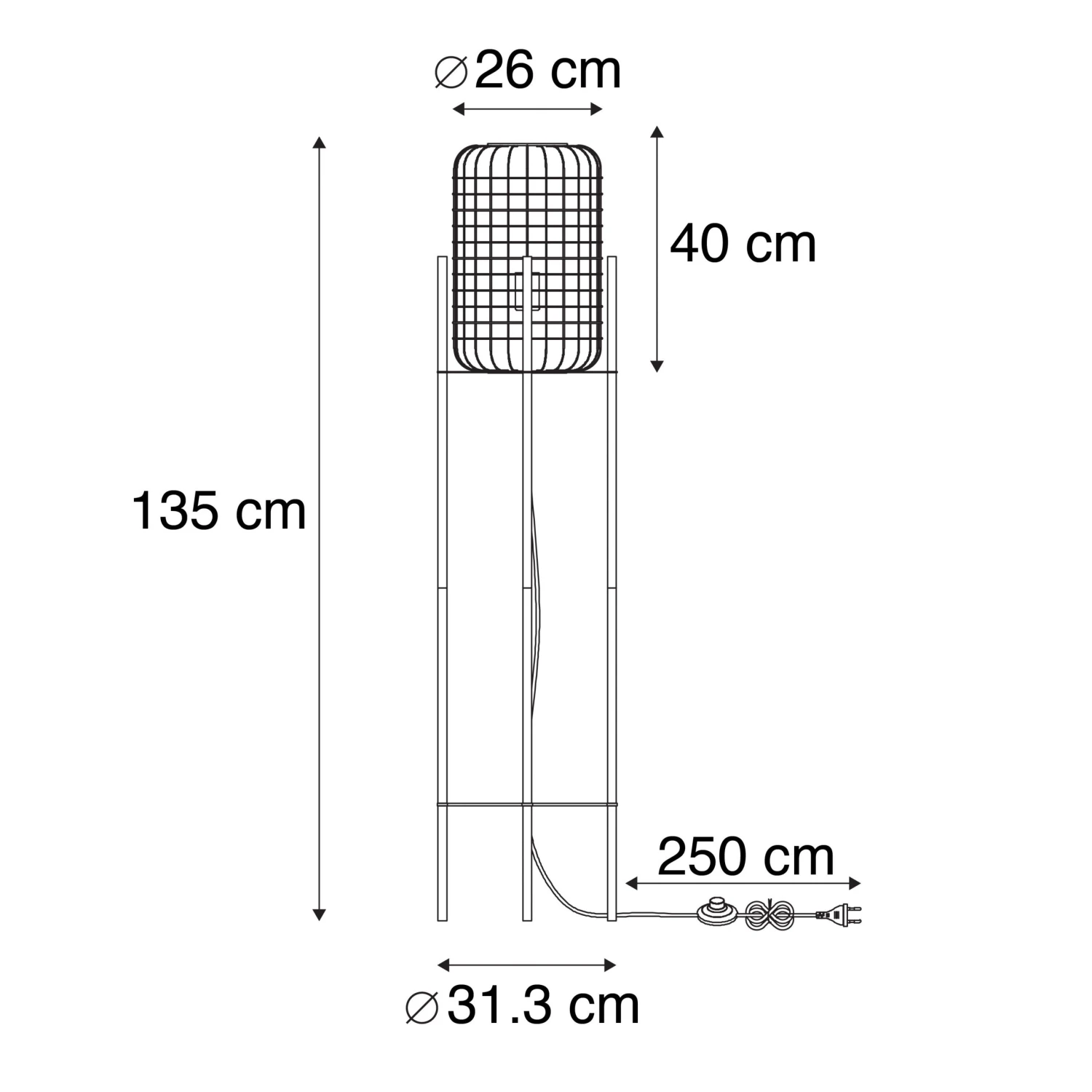 QAZQA Industrielle Stehlampe schwarz - Bliss Vefa 7 QAZQA Industrielle Stehlampe schwarz - Bliss Vefa – Bild 5