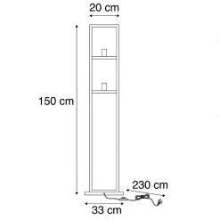 QAZQA Moderne Stehleuchte Antik Silber 2-flammig - Simple Cage 2 -Stehlampen Verkaufsladen 4177 98937 3