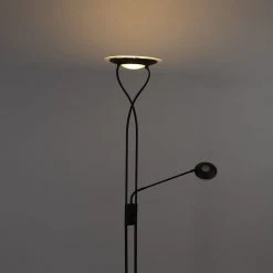 QAZQA Moderne Stehlampe schwarz inkl. LED mit Lesearm - Mallorca -Stehlampen Verkaufsladen 4196 99502 12