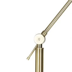 QAZQA Moderne Stehlampe Gold Samtschirm Grau 50 cm - Editor -Stehlampen Verkaufsladen 4216 104963 7