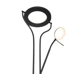 QAZQA Moderne Stehleuchte schwarz mit Lesearm inkl. LED und Dimmer - Divo -Stehlampen Verkaufsladen 4272 104098 16