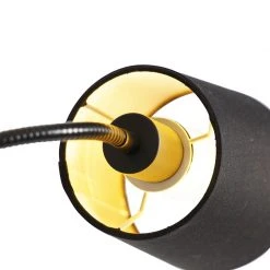 QAZQA Klassische Stehlampe schwarz mit Gold und Leselicht - Retro -Stehlampen Verkaufsladen 4294 103238 9