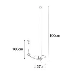 QAZQA Design vloerlamp zwart incl. LED met afstandsbediening - Bomba -Stehlampen Verkaufsladen 4312 105821 3