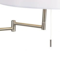 QAZQA Stehlampe aus Stahl mit weißem Schirm und verstellbarem Arm - Ladas Deluxe 26 QAZQA Stehlampe aus Stahl mit weißem Schirm und verstellbarem Arm - Ladas Deluxe -Stehlampen Verkaufsladen 4326 102375 10