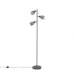 QAZQA Design-Stehlampe Schwarz mit Gold 3-flammig - Noud -Stehlampen Verkaufsladen 4334 105052 15