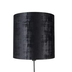 QAZQA Stehlampe schwarz Schirm schwarz 40 cm verstellbar - Parte -Stehlampen Verkaufsladen 4341 104176 2