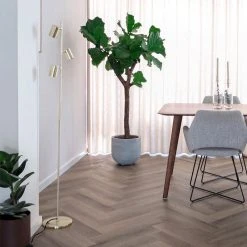 QAZQA Moderne Messing Stehleuchte 3-flammig - Jeana