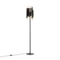 QAZQA Art Deco Stehlampe schwarz 12-Licht - Tubi 35 QAZQA Art Deco Stehlampe schwarz 12-Licht - Tubi -Stehlampen Verkaufsladen 4380 104039 15