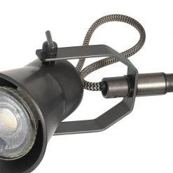 QAZQA Ländliche Stehlampe schwarz mit Holz - Jelle -Stehlampen Verkaufsladen 4397 103999 8