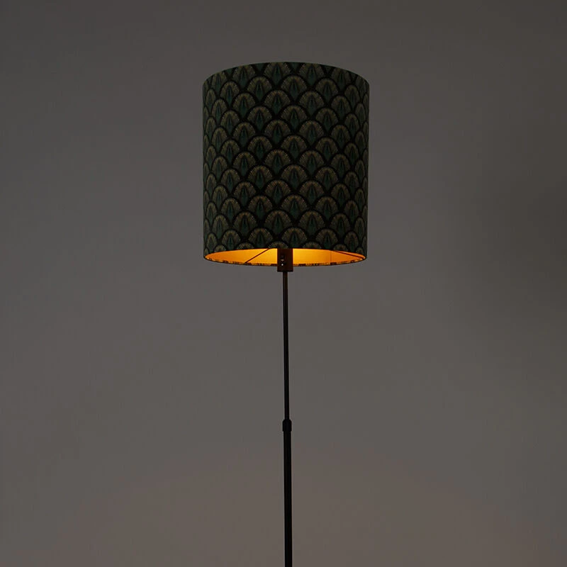 QAZQA Stehlampe schwarzer Schirm Pfau Design 40 cm verstellbar - Parte 13 QAZQA Stehlampe schwarzer Schirm Pfau Design 40 cm verstellbar - Parte – Bild 11