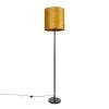 QAZQA Klassische Stehlampe schwarzer Schirm Gold 40 cm - Simplo -Stehlampen Verkaufsladen 4427 104162 0