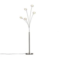 QAZQA Stehlampe Stahl inkl. LED mit Touch-Dimmer - Sixties Trento -Stehlampen Verkaufsladen 4432 98219 8