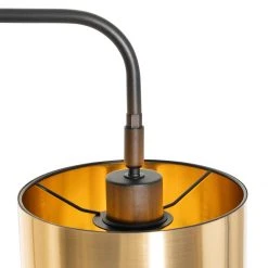 QAZQA Moderne vloerlamp zwart met goud - Lofty -Stehlampen Verkaufsladen 4465 105420 4
