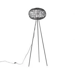 QAZQA Ländliche Stehlampe Stativ schwarz 40 cm - Canna 29 QAZQA Ländliche Stehlampe Stativ schwarz 40 cm - Canna -Stehlampen Verkaufsladen 4495 104277 13