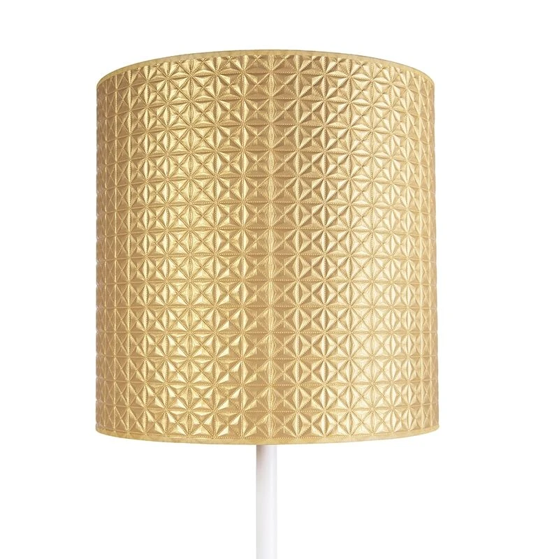 QAZQA Vintage Stehleuchte weiß mit goldenem Schirm 40 cm - Simplo 4 QAZQA Vintage Stehleuchte weiß mit goldenem Schirm 40 cm - Simplo – Bild 2
