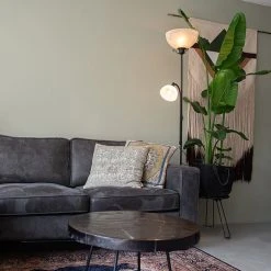 QAZQA Klassische Stehlampe braun mit Leselampe - Dallas