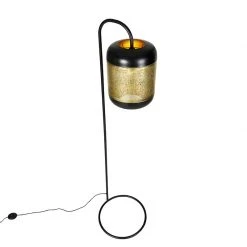 QAZQA Vintage vloerlamp zwart met messing - Kayleigh 24 QAZQA Vintage vloerlamp zwart met messing - Kayleigh -Stehlampen Verkaufsladen 4619 105396 8