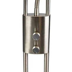 QAZQA Moderne Stehleuchte Stahl inkl. LED mit Lesearm - Ibiza 19 QAZQA Moderne Stehleuchte Stahl inkl. LED mit Lesearm - Ibiza -Stehlampen Verkaufsladen 4624 99261 2