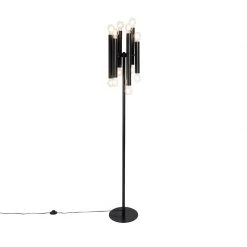 QAZQA Art Deco Stehlampe schwarz 12-Licht - Tubi 36 QAZQA Art Deco Stehlampe schwarz 12-Licht - Tubi -Stehlampen Verkaufsladen 4634 104039 16