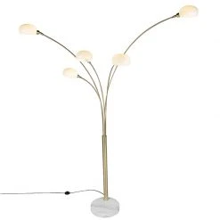 QAZQA Art Deco Stehlampe Gold 5 Lampen - Sixties Marmo -Stehlampen Verkaufsladen 4656 98293 6