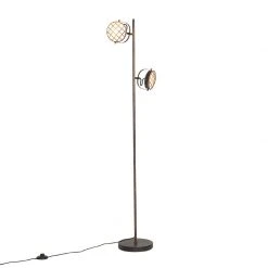 QAZQA Vintage Stehlampe rostbraun 2-flammig - Tamina 23 QAZQA Vintage Stehlampe rostbraun 2-flammig - Tamina -Stehlampen Verkaufsladen 4691 104433 9