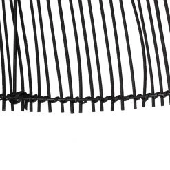 QAZQA Ländliche Stehlampe schwarz mit Rattan - Sam -Stehlampen Verkaufsladen 4693 103518 5