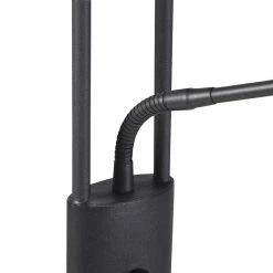 QAZQA Stehlampe schwarz mit Lesearm inkl. LED und USB-Anschluss - Sevilla -Stehlampen Verkaufsladen 4702 99508 5