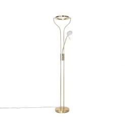 QAZQA Moderne Stehleuchte gold mit Lesearm inkl. LED und Dimmer - Divo -Stehlampen Verkaufsladen 4713 104099 21
