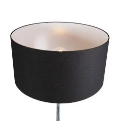 QAZQA Stehlampe grau mit schwarzem Schirm 50 cm - Simplo -Stehlampen Verkaufsladen 4753 98110 6