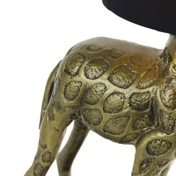 QAZQA Vintage Stehlampe Messing Stoffschirm schwarz - Giraffe To -Stehlampen Verkaufsladen 4795 103809 4