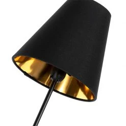 QAZQA Design Stehlampe schwarz mit gold 3-flammig - Melis -Stehlampen Verkaufsladen 4826 103870 7