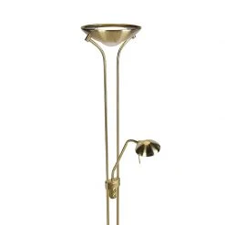 QAZQA Stehleuchte gold mit Leseleuchte inkl. LED und Dimmer - Diva 2 -Stehlampen Verkaufsladen 4843 91862 11