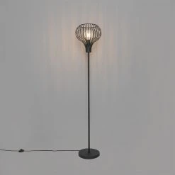 QAZQA Moderne Stehlampe schwarz - Sapphira -Stehlampen Verkaufsladen 4879 105122 12
