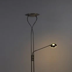 QAZQA Moderne Stehlampe Stahl inkl. LED mit Lesearm - Mallorca 29 QAZQA Moderne Stehlampe Stahl inkl. LED mit Lesearm - Mallorca -Stehlampen Verkaufsladen 4883 99503 12