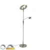 Trio Leuchten Moderne Stehlampe Stahl inkl. LED mit Lesearm - Moderno -Stehlampen Verkaufsladen 4889 97720 0