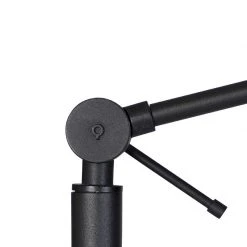 QAZQA Moderne Stehlampe schwarz Leinenschirm gelb 50 cm - Editor -Stehlampen Verkaufsladen 4897 104956 7