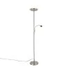 QAZQA Moderne vloerlamp staal incl. LED met leesarm - Chala 2 QAZQA Moderne vloerlamp staal incl. LED met leesarm - Chala -Stehlampen Verkaufsladen 4916 102612 0