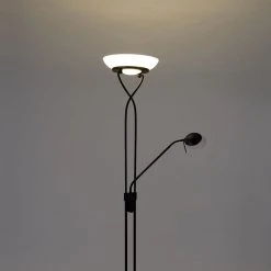 QAZQA Stehleuchte schwarz inkl. LED und Dimmer mit Leselampe dim to warm - Empoli -Stehlampen Verkaufsladen 4961 103425 15