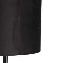 QAZQA Schwarze Stehlampe mit Veloursschirm schwarz mit Gold 40 cm - Simplo 15 QAZQA Schwarze Stehlampe mit Veloursschirm schwarz mit Gold 40 cm - Simplo -Stehlampen Verkaufsladen 4962 98098 3