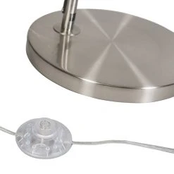 QAZQA Moderne Bogenleuchte mit weißem Stoffschirm - Arc Basic -Stehlampen Verkaufsladen 4976 91640 5