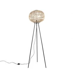 QAZQA Ländliche Bambus Stehlampe - Canna -Stehlampen Verkaufsladen 5024 98429 12