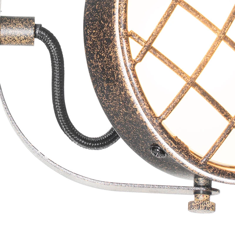 QAZQA Vintage Stehlampe rostbraun 2-flammig - Tamina 7 QAZQA Vintage Stehlampe rostbraun 2-flammig - Tamina – Bild 5