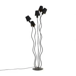 QAZQA Design Stehleuchte schwarz 5-Licht mit Klemmkappe - Wimme -Stehlampen Verkaufsladen 5055 103550 11