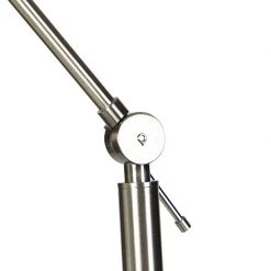 QAZQA Moderne Stehleuchte Stahl Leinenschirm dunkelgrau 45 cm - Editor -Stehlampen Verkaufsladen 5074 104961 6